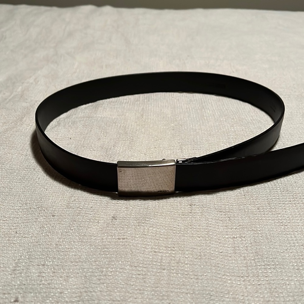 Prada cuir leather belt